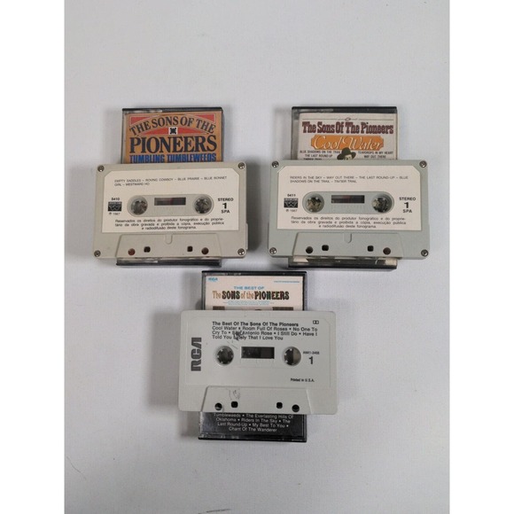 The Sons Of The Pioneers Lot Of 3 Cassettes Cool Water Tumbling Tumbleweeds Best - Picture 3 of 6